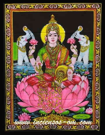 Tapiz Lakshmi Diosa de la Fortuna